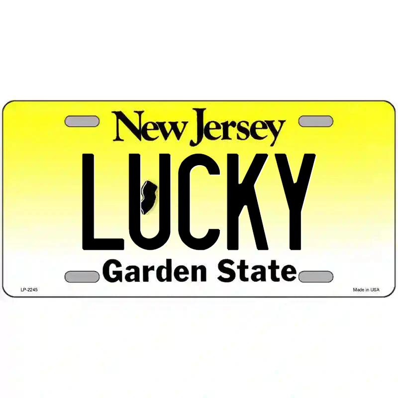 Lucky New Jersey Metal Sign