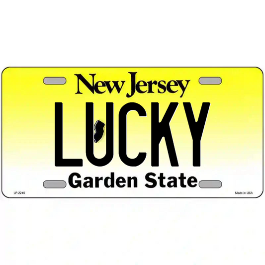Lucky New Jersey Metal Sign