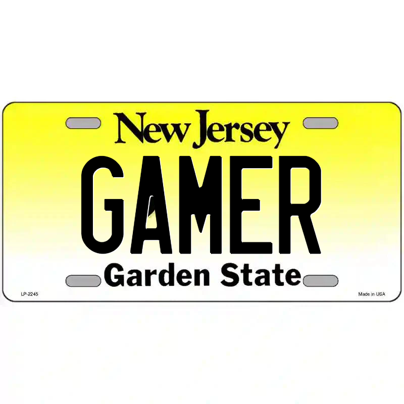 Gamer New Jersey Metal Sign