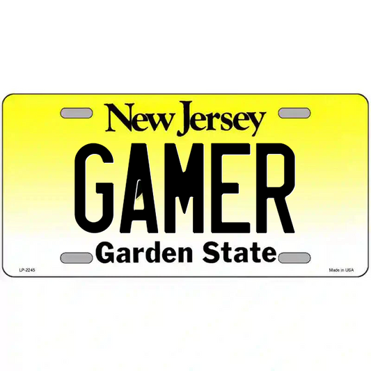 Gamer New Jersey Metal Sign