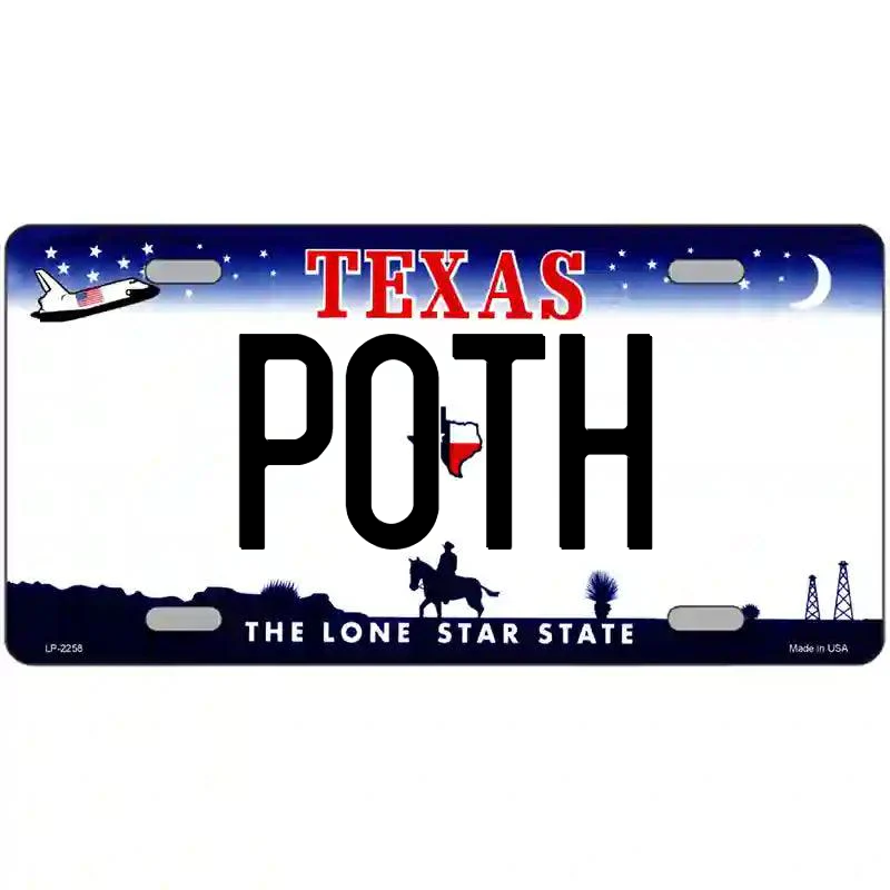 Poth Texas Metal Sign
