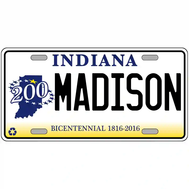 Madison Indiana Bicentennial Metal Sign