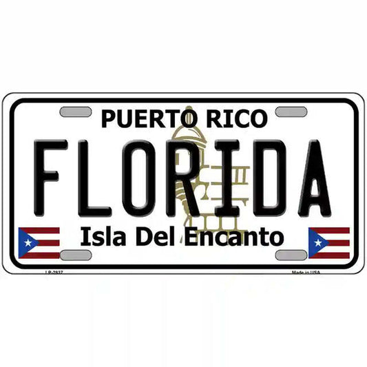 Florida Puerto Rico Metal Sign