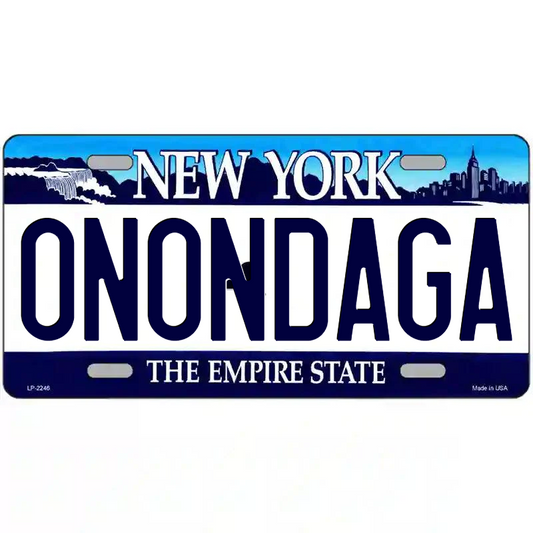 Onondaga New York Blue Metal Sign