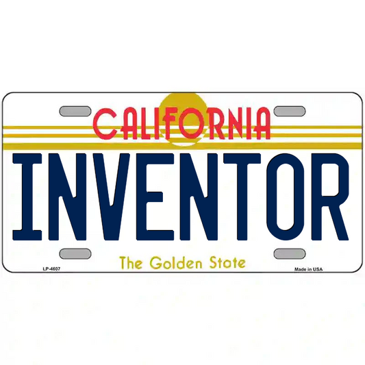Inventor California Metal Sign