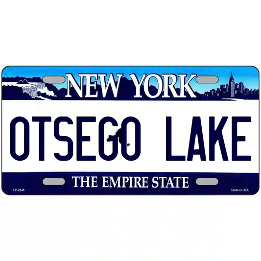 Otsego Lake New York Blue Metal Sign