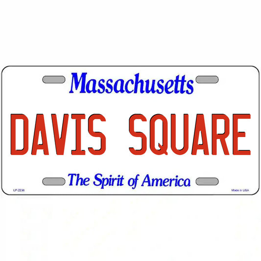 Davis Square Massachusetts Metal Sign
