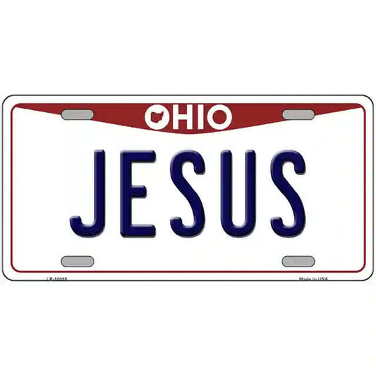 Jesus Ohio Metal Sign