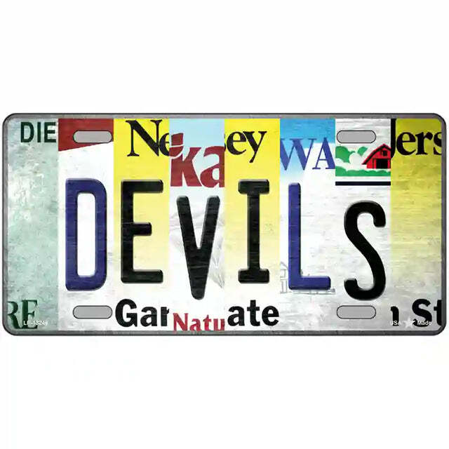 Devils Strip Art Metal Sign