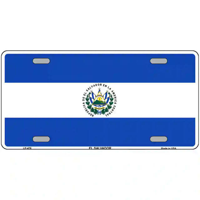 El Salvador Flag Metal Sign