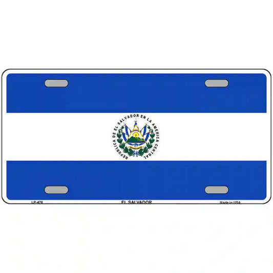 El Salvador Flag Metal Sign