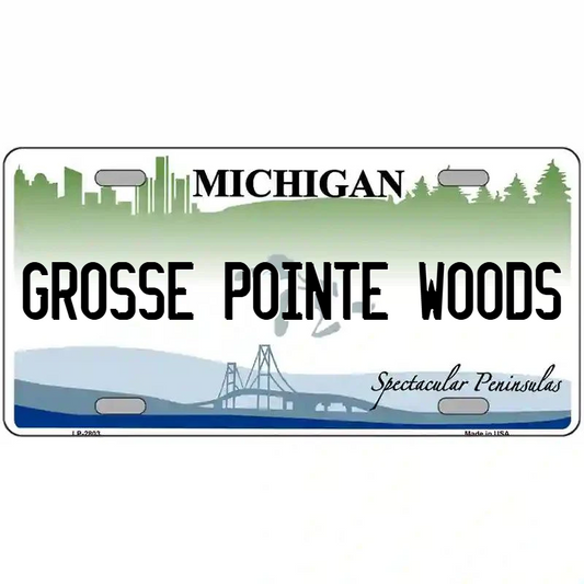 Grosse Point Woods Michigan Metal Sign