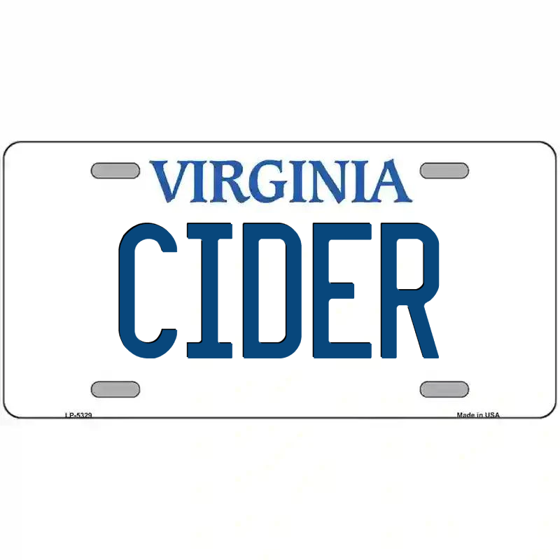 Cider Virginia Metal Sign