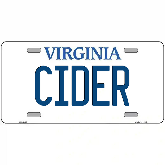Cider Virginia Metal Sign