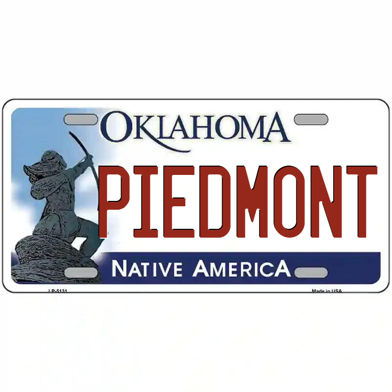 Piedmont Oklahoma Metal Sign