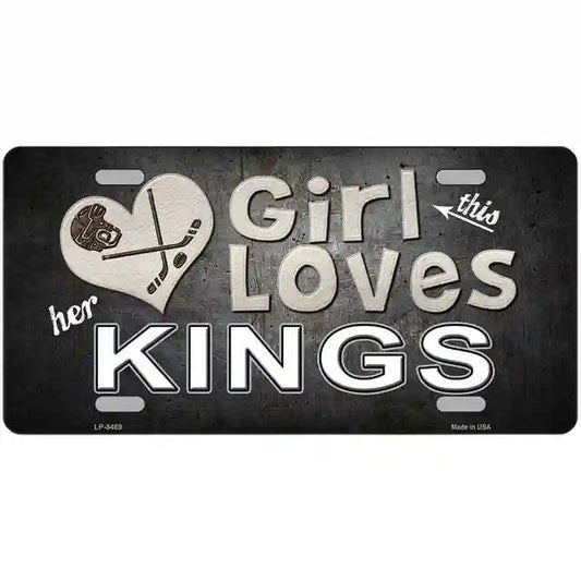 This Girl Loves Her Kings Metal Sign