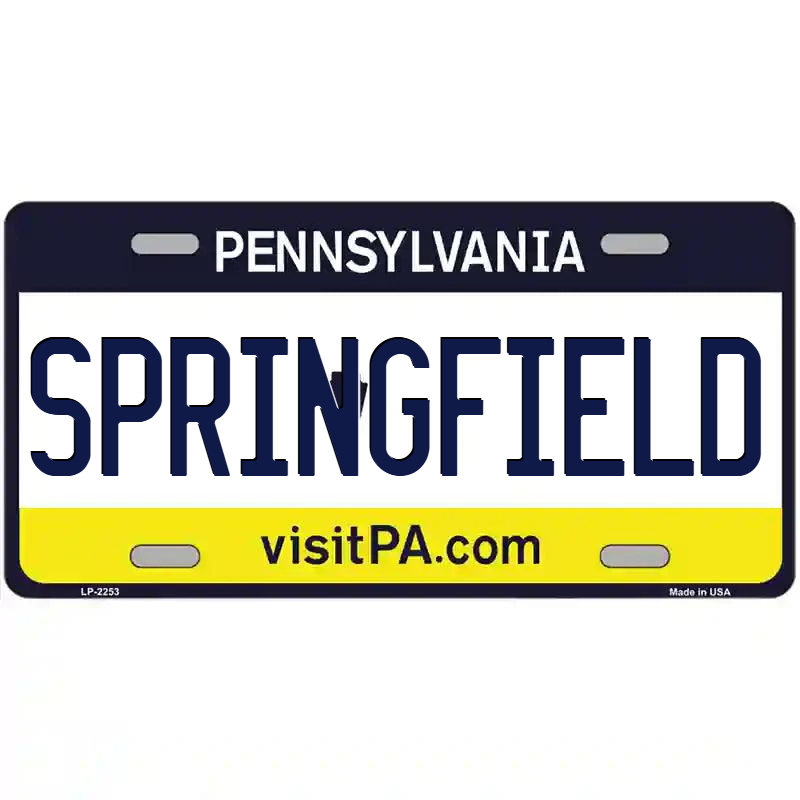 Springfield Pennsylvania Metal Sign