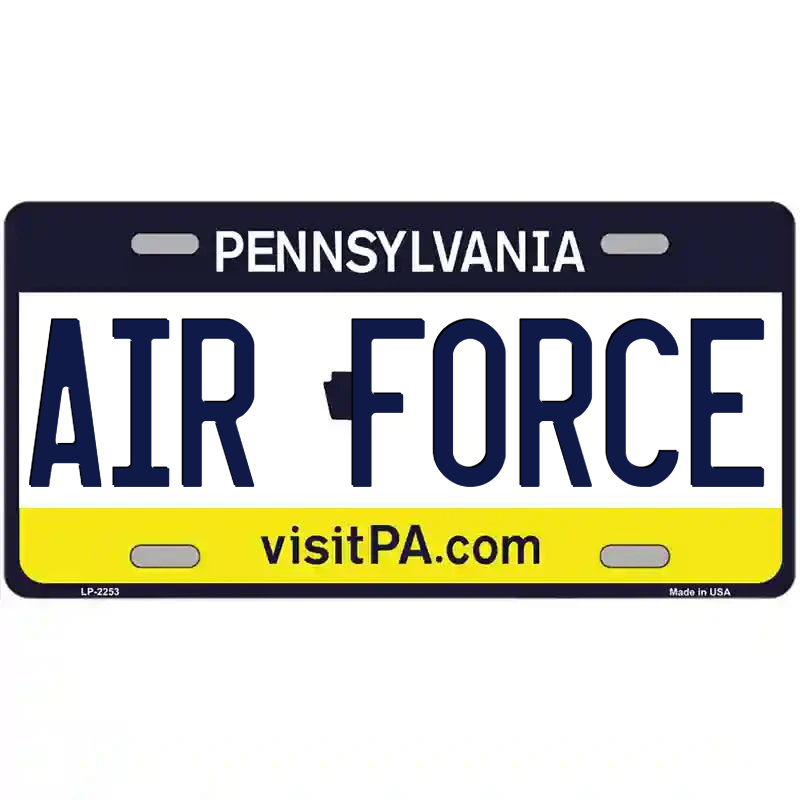 Air Force Pennsylvania Metal Sign
