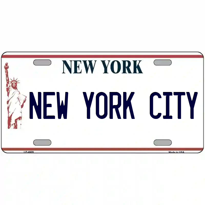New York City New York Statue of Liberty Metal Sign