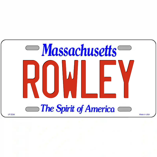 Rowley Massachusetts Metal Sign