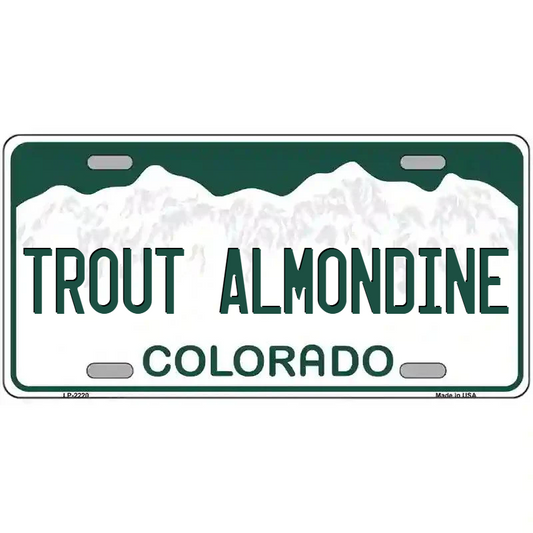 Trout Almondine Colorado Metal Sign