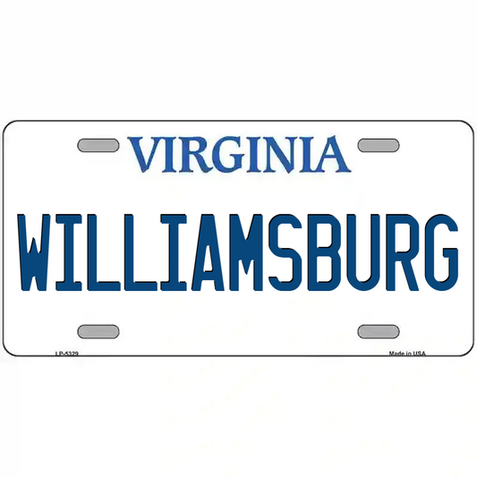 Williamsburg Virginia Metal Sign