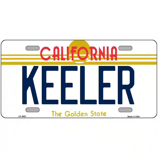 Keeler California Metal Sign