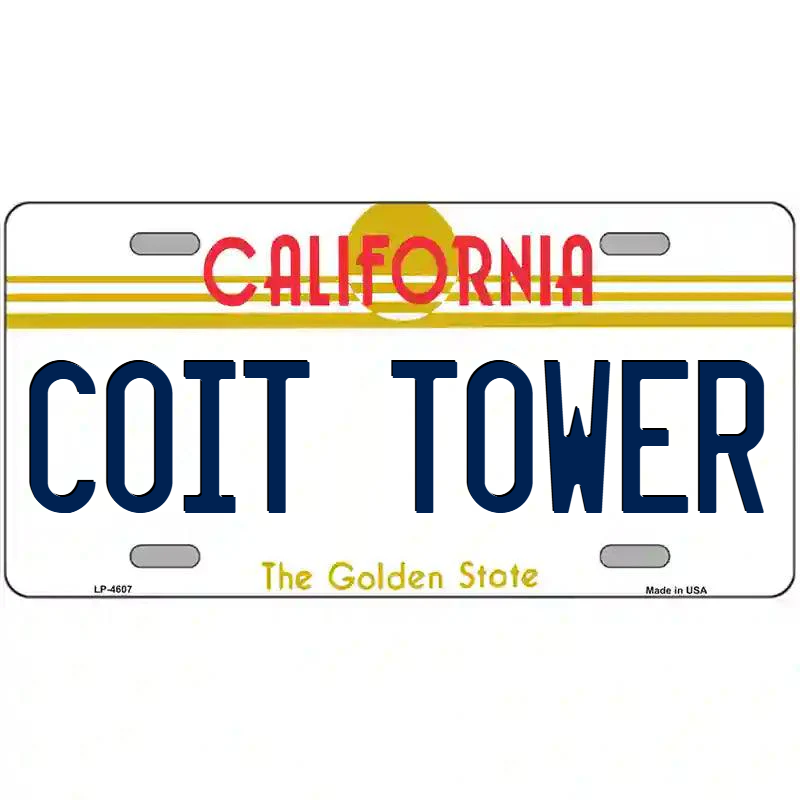 Coit Tower California Metal Sign