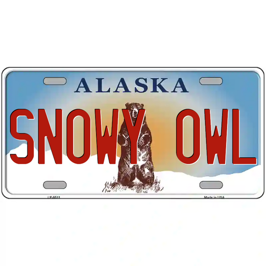 Snowy Owl Alaska Metal Sign
