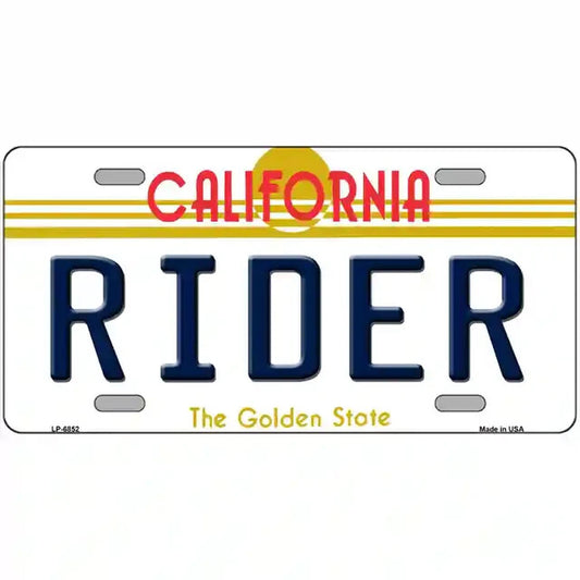 Rider California Metal Sign