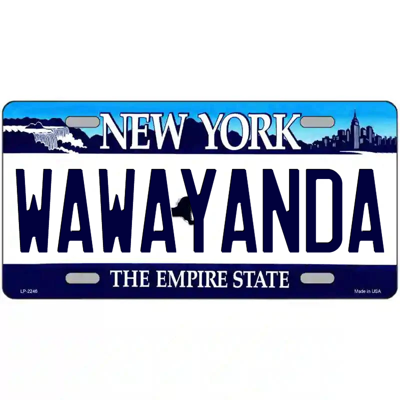 Wawayanda New York Blue Metal Sign