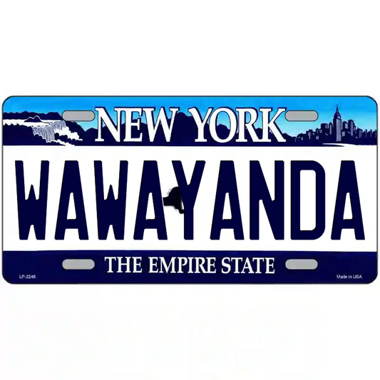 Wawayanda New York Blue Metal Sign