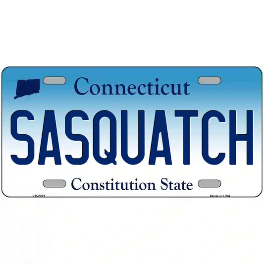 Sasquatch Connecticut Metal Sign