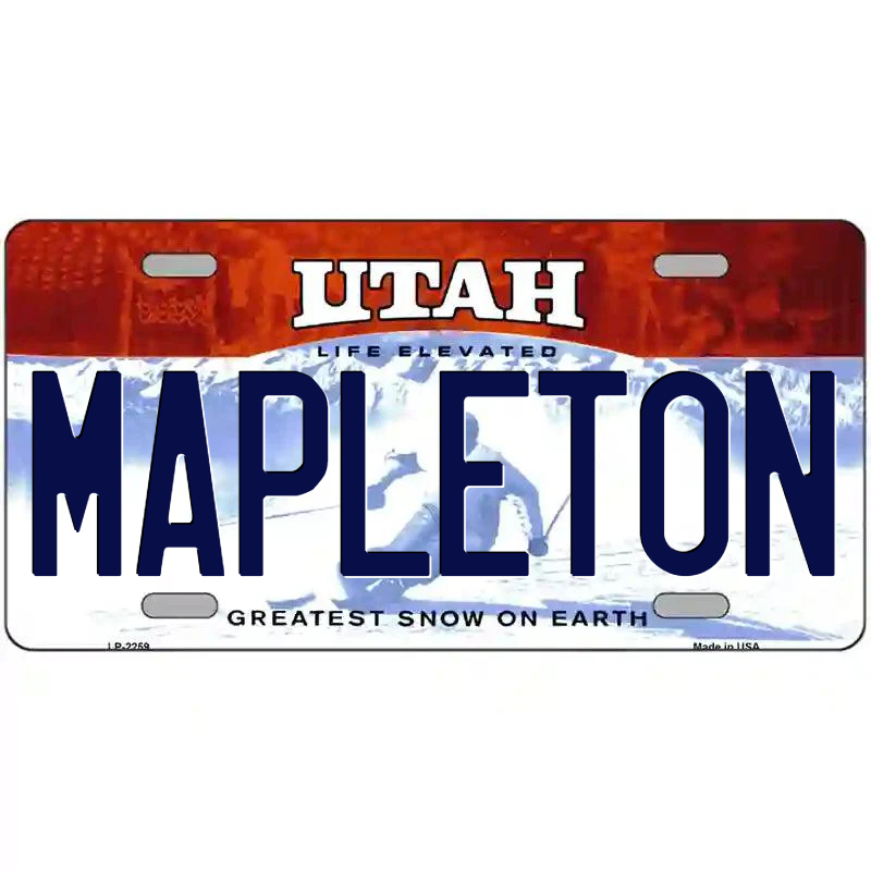 Mapleton Utah Metal Sign