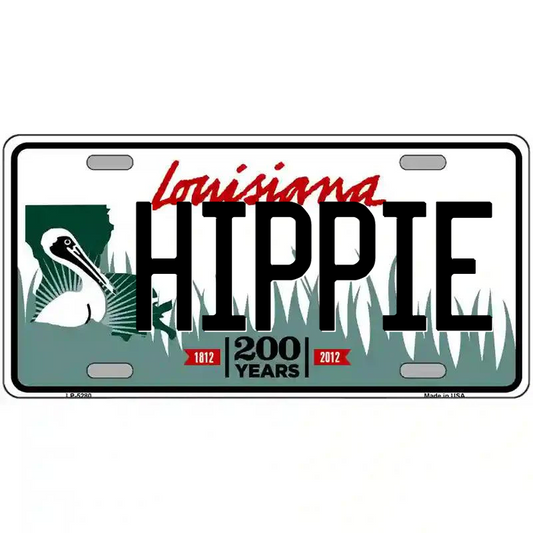 Hippie Louisiana Metal Sign