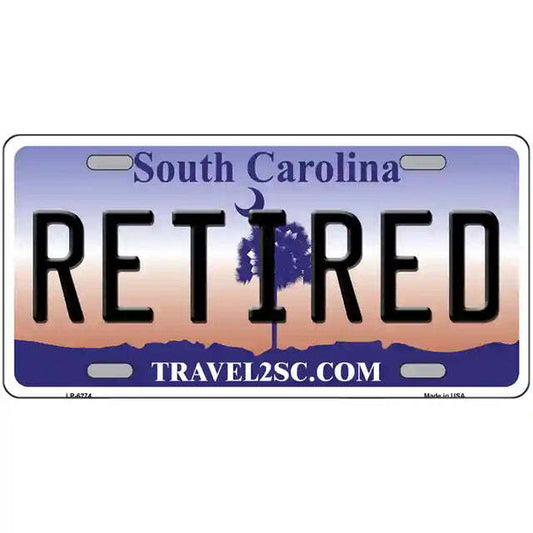 Retired South Carolina Metal Sign