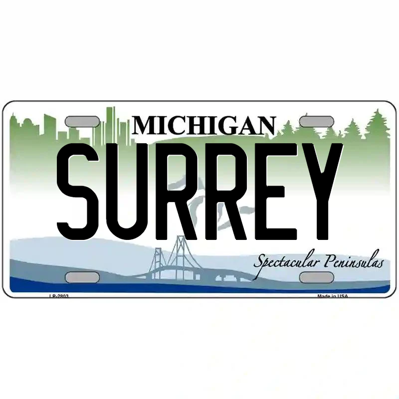 Surrey Michigan Metal Sign