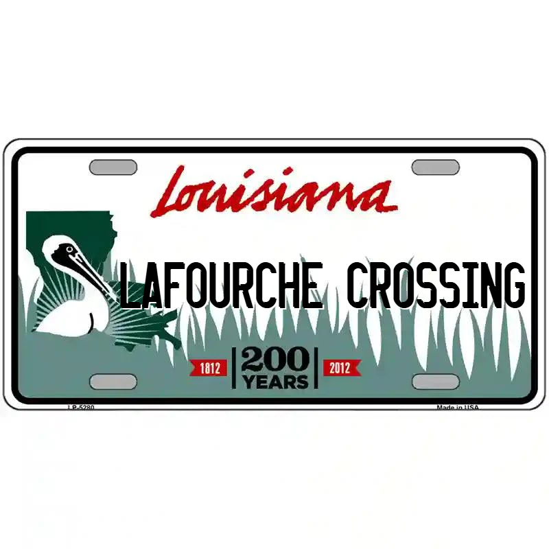 Lafourche Crossing Louisiana Metal Sign
