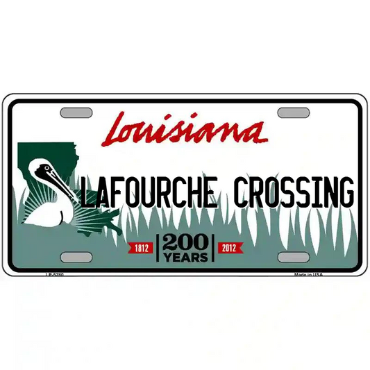 Lafourche Crossing Louisiana Metal Sign