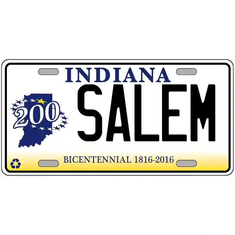 Salem Indiana Bicentennial Metal Sign