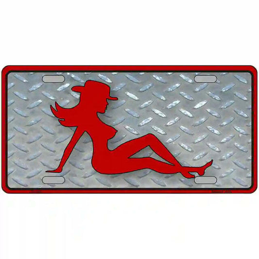 Cowgirl Mud Flap Metal Sign