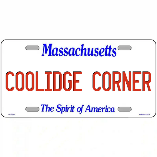 College Corner Massachusetts Metal Sign