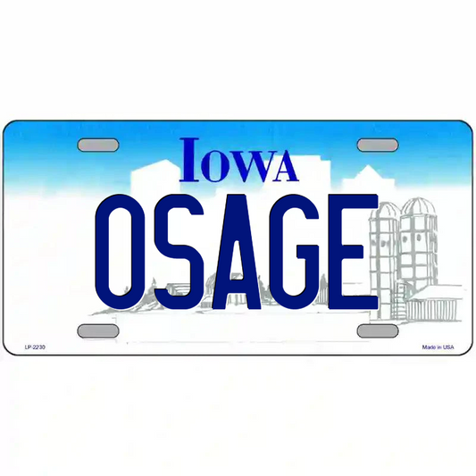 Osage Iowa Metal Sign