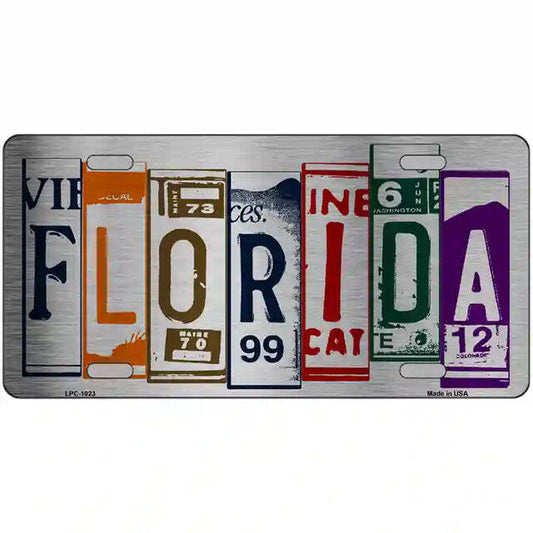 Florida License Plate Art Metal Sign