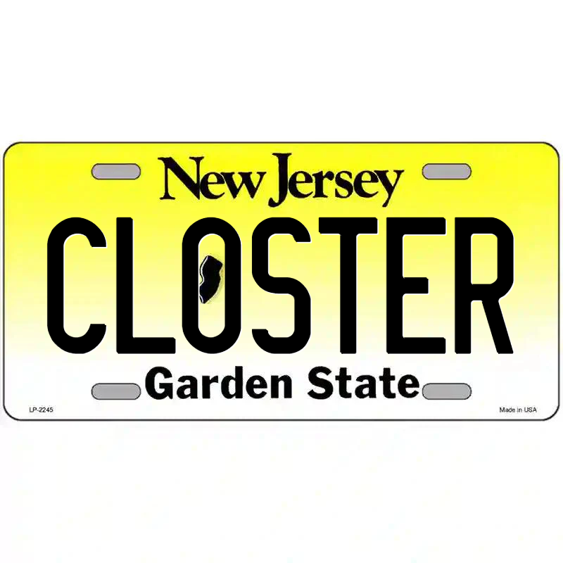 Closter New Jersey Metal Sign
