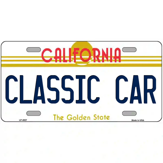 Classic Car California Metal Sign