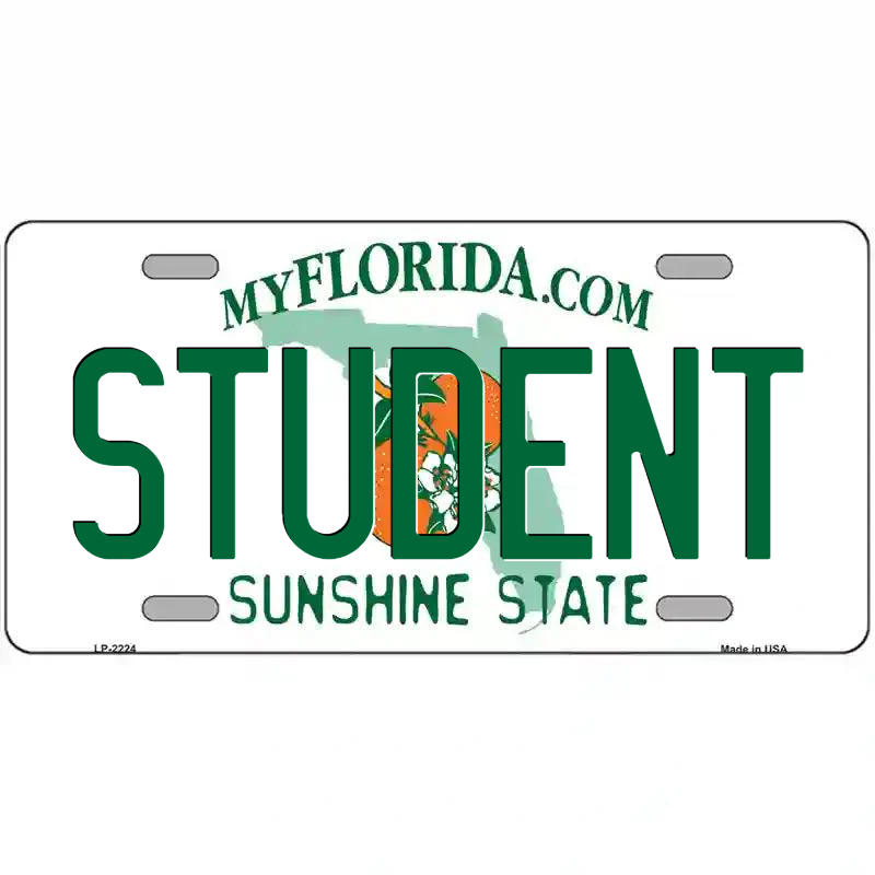 Student Florida Metal Sign