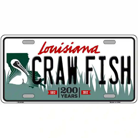 Crawfish Louisiana Metal Sign