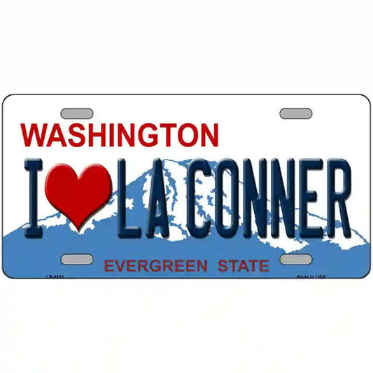 I Love La Conner Washington Metal Sign