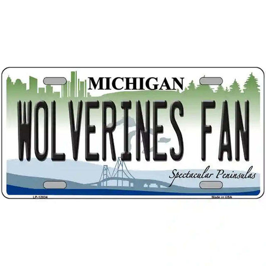Wolverines Fan Michigan Metal Sign